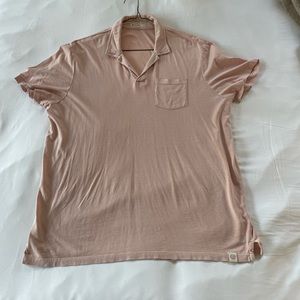 Marine layer salmon polo